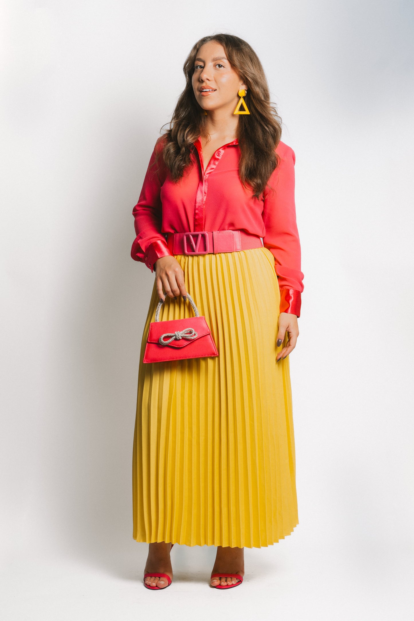 Blusa Roja Manga Larga