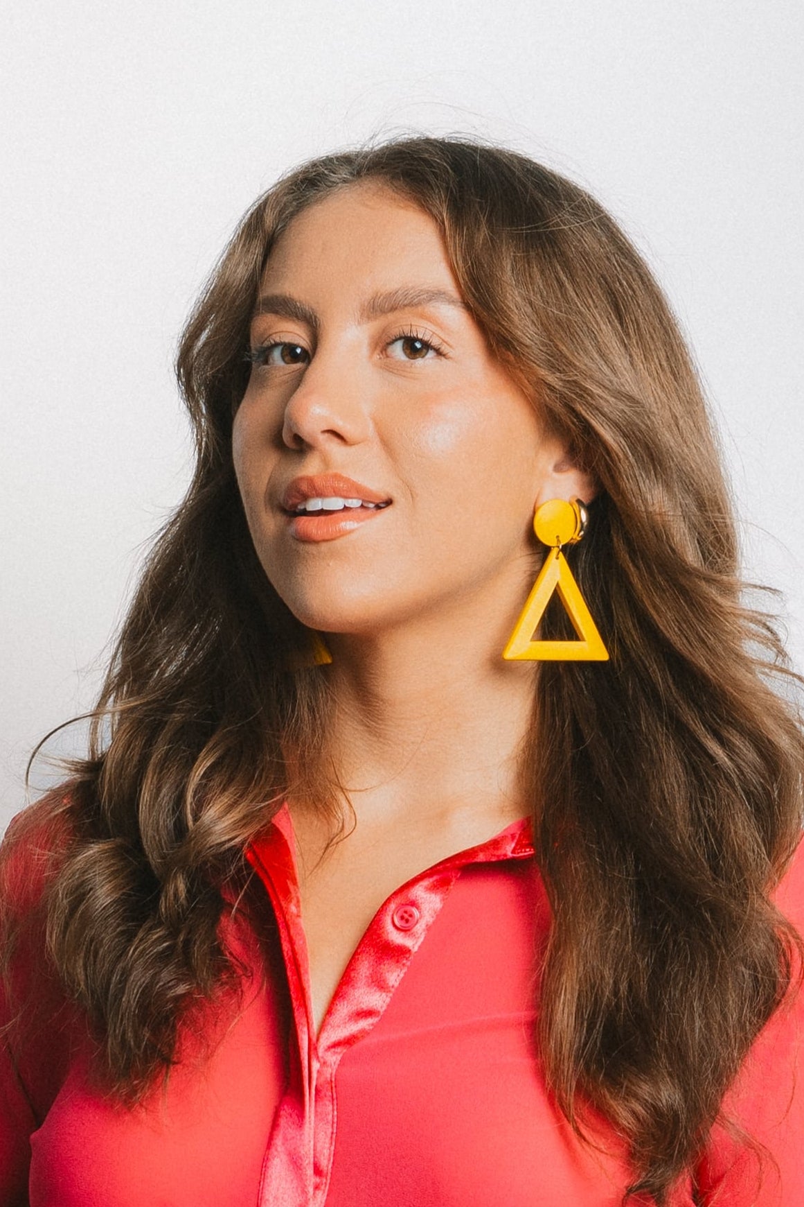 Aretes Triángulo Amarillos