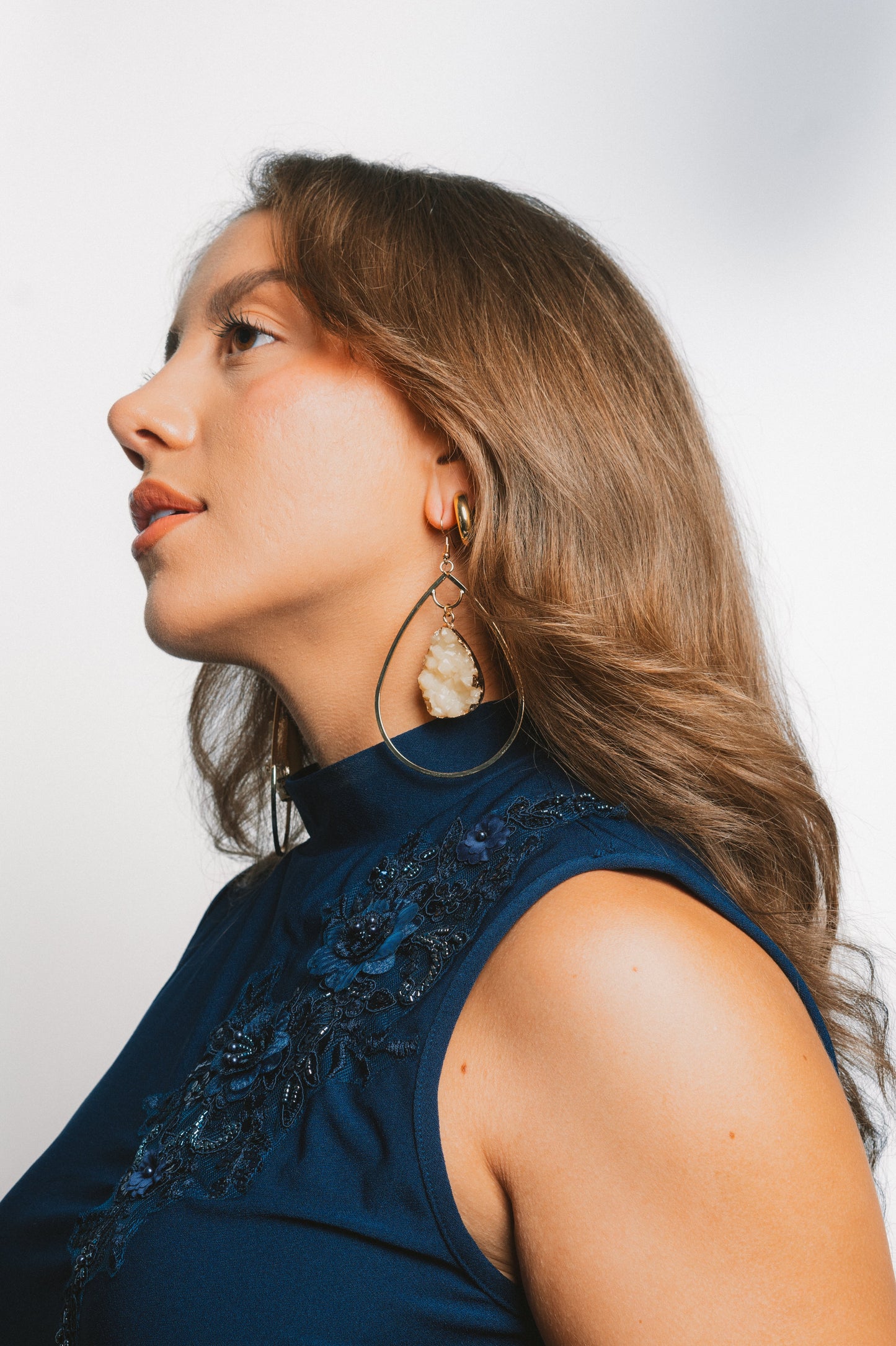 Aretes Argolla Tipo Gota