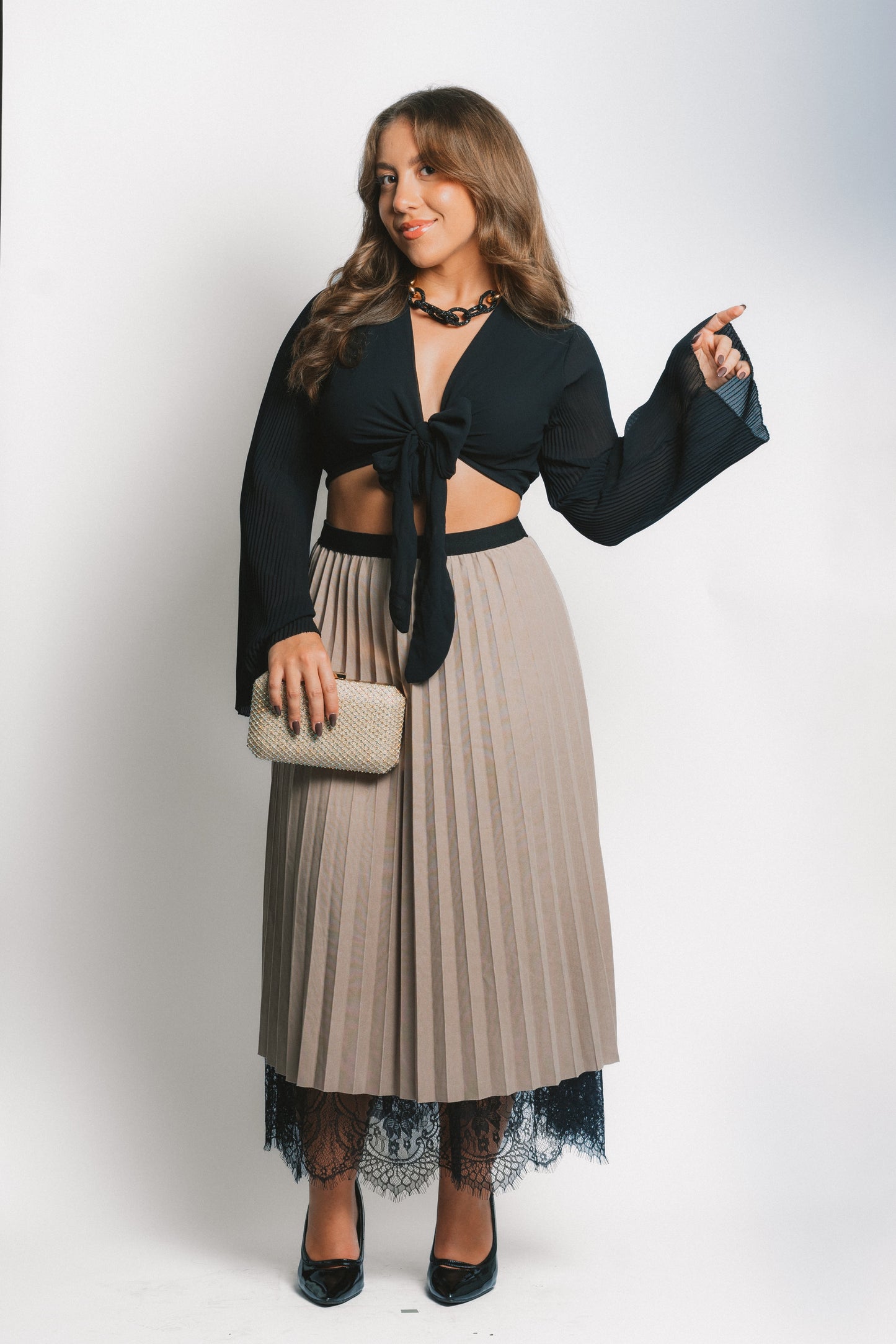 Blusa Negra Manga Larga